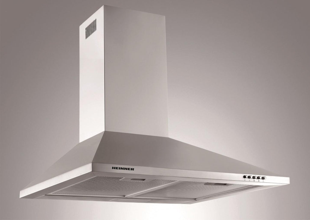 Heinner Inbouw Wandschouw Afzuigkap - 60cm - 399.9 m³/u - LED-verlichting - Energieklasse C - RVS - Zilver