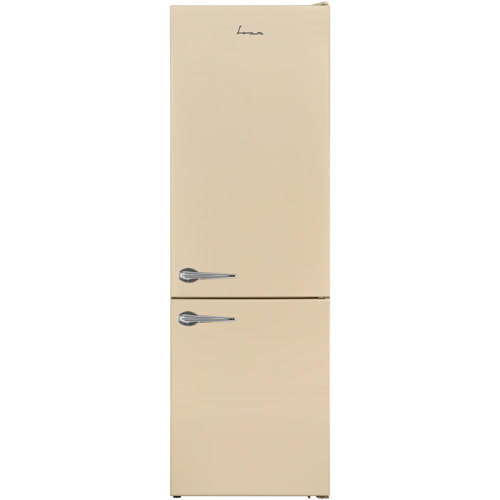 Fram Retro Koel-vriescombinatie 268L – Crème – Less Frost – LED-verlichting – Energieklasse E – 5 Jaar Garantie