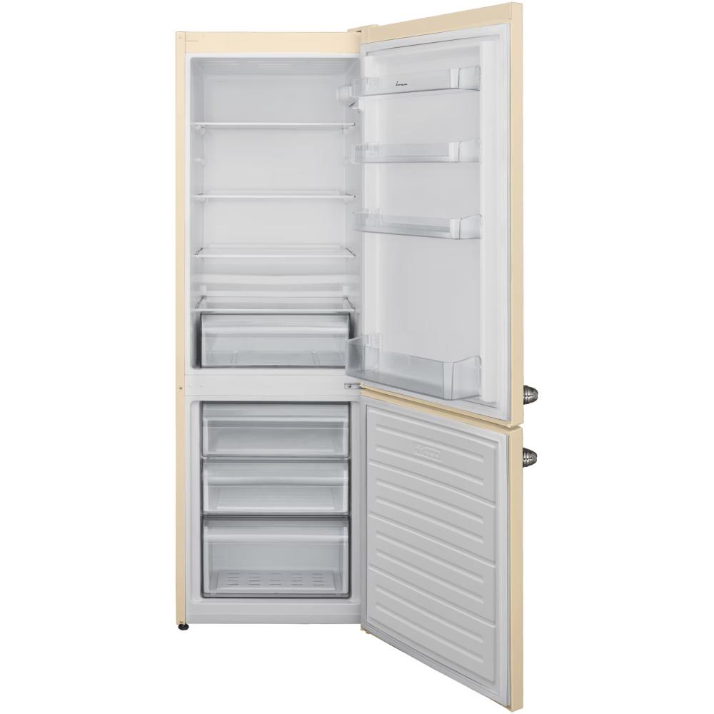 Fram Retro Koel-vriescombinatie 268L – Crème – Less Frost – LED-verlichting – Energieklasse E – 5 Jaar Garantie
