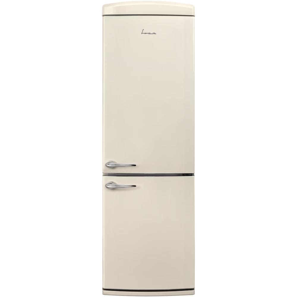 Fram Retro Koel-vriescombinatie 340L – Crème – Less Frost – LED-verlichting – Energieklasse E – 5 Jaar Garantie