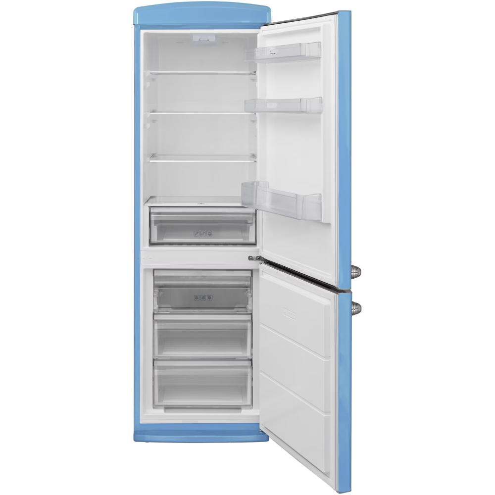 Fram Retro Koel-vriescombinatie 340L – Crème – Less Frost – LED-verlichting – Energieklasse E – 5 Jaar Garantie