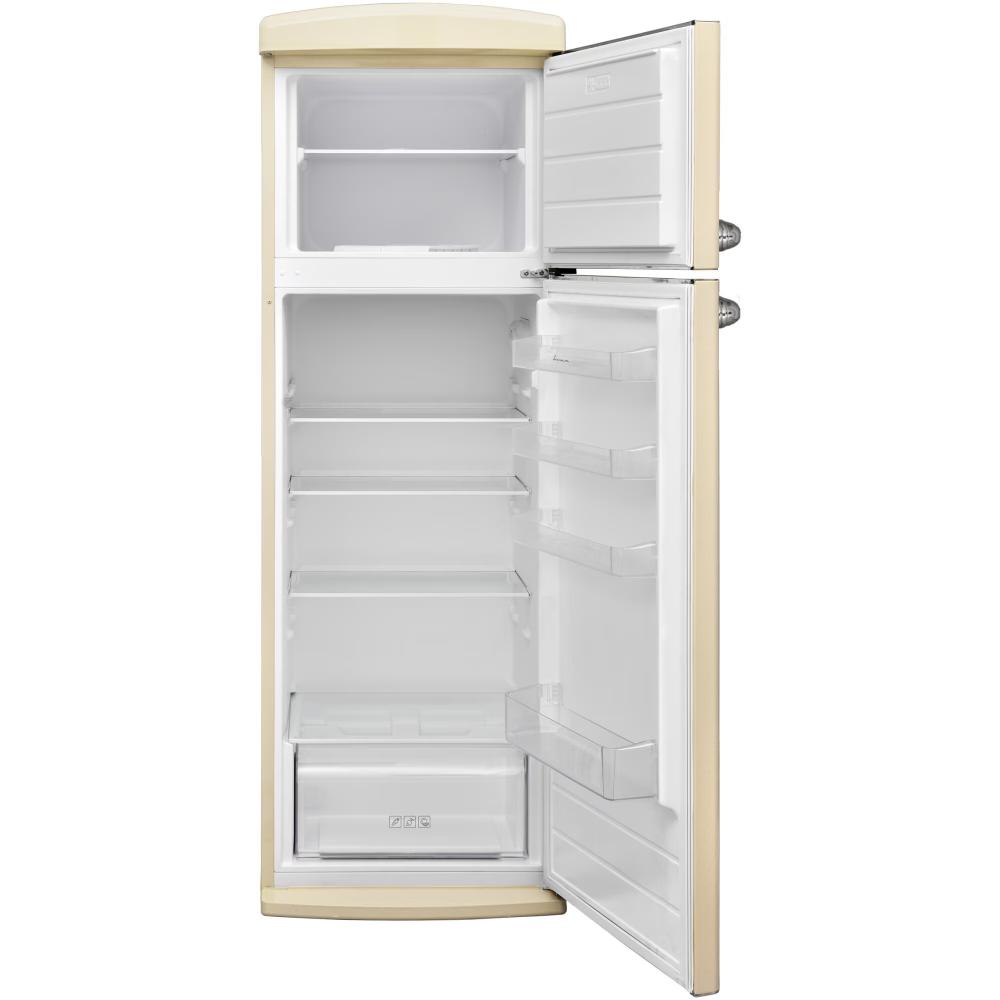 Fram – Koel‑vriescombinatie – 311 L, Energieklasse E – Mechanische thermostaat – LED‑verlichting – Bordeaux