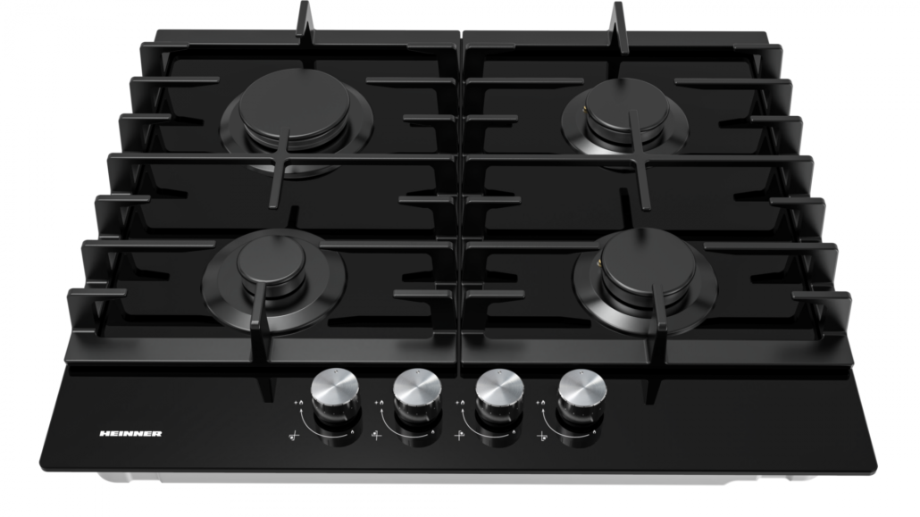 Heinner HBH-M421IRFGBK Inbouw Gaskookplaat 4-pits Zwart Glas