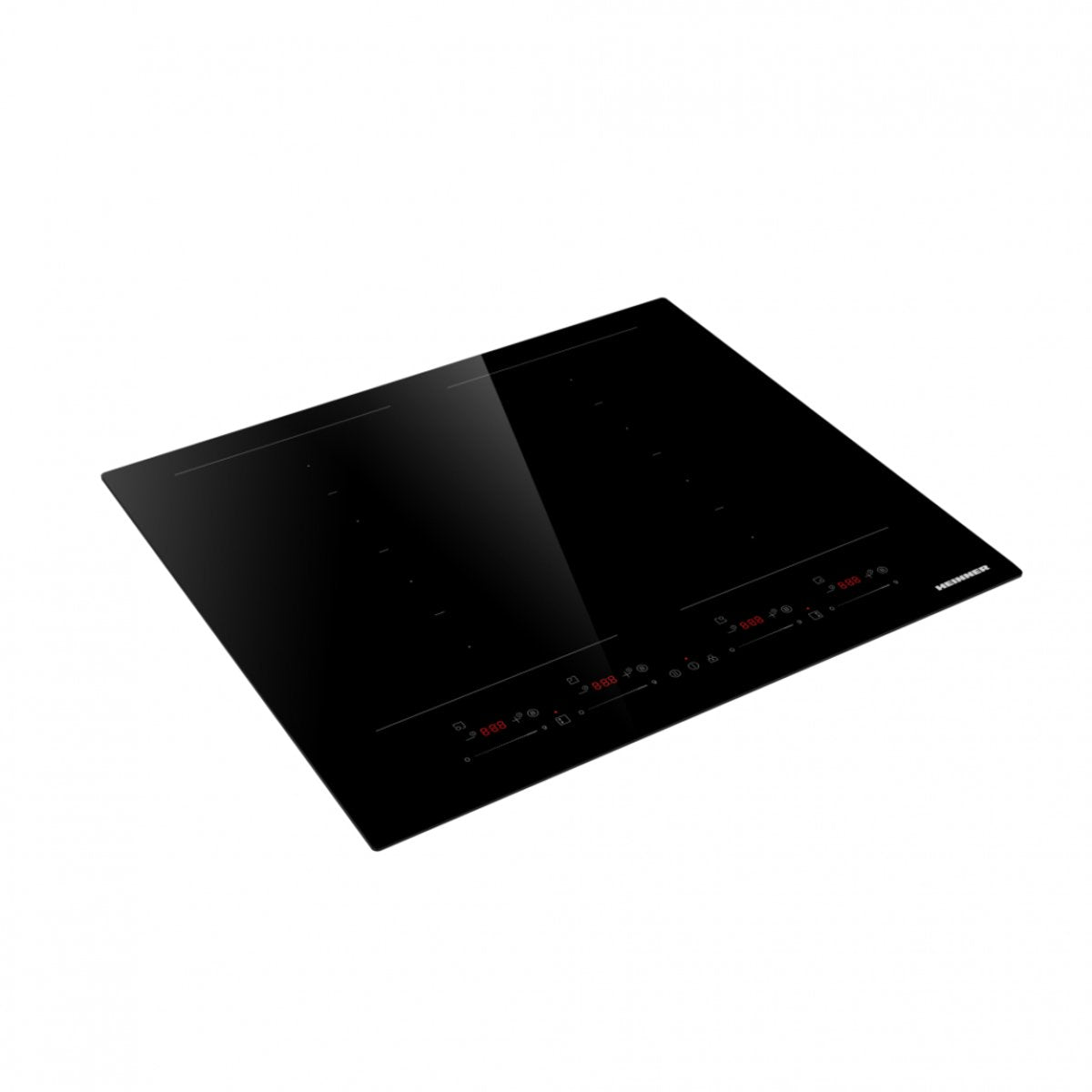 Heinner HBHI-M4ZB2FXSMTC Inbouw Elektrische Kookplaat - 4 Zones, Touch Control, Zwart Glas