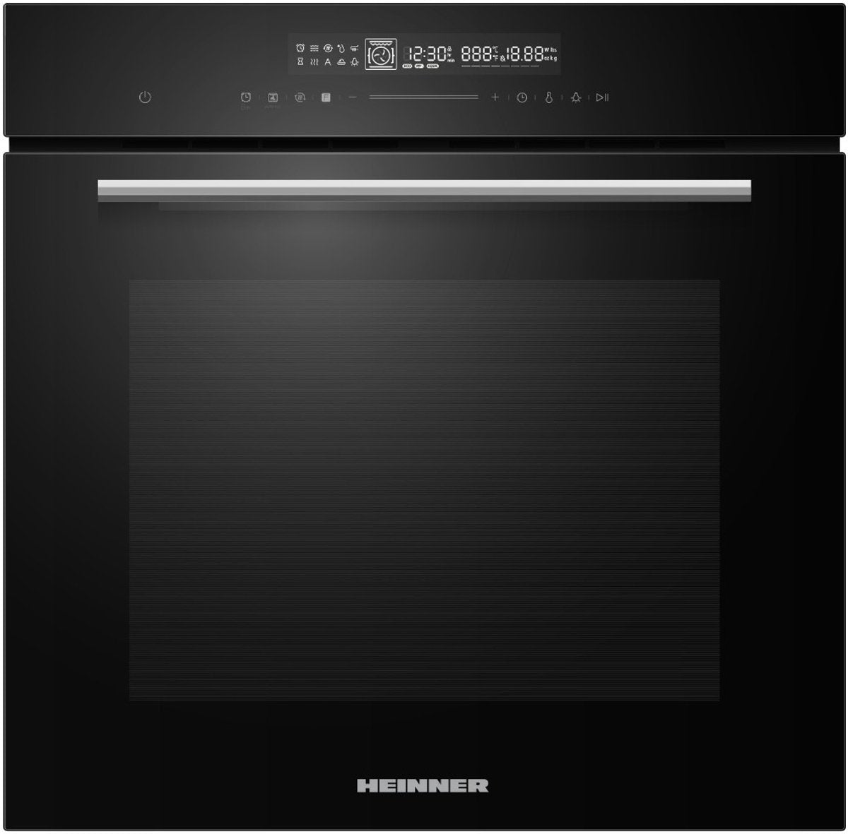 Heinner Inbouw Oven met LED Touch Display - Heteluchtoven met Grill - 72 Liter - Energieklasse A+ - 14 Functies - ECO mode - AirFry-functie - 5 Jaar Garantie - Zwart