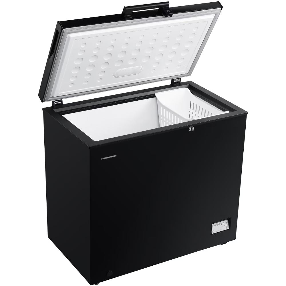 Heinner HCF-205NHSE++ Vrieskist 198L – Zilver – Super Freeze – Waterdicht LED-display – Energieklasse E – 5 Jaar Garantie