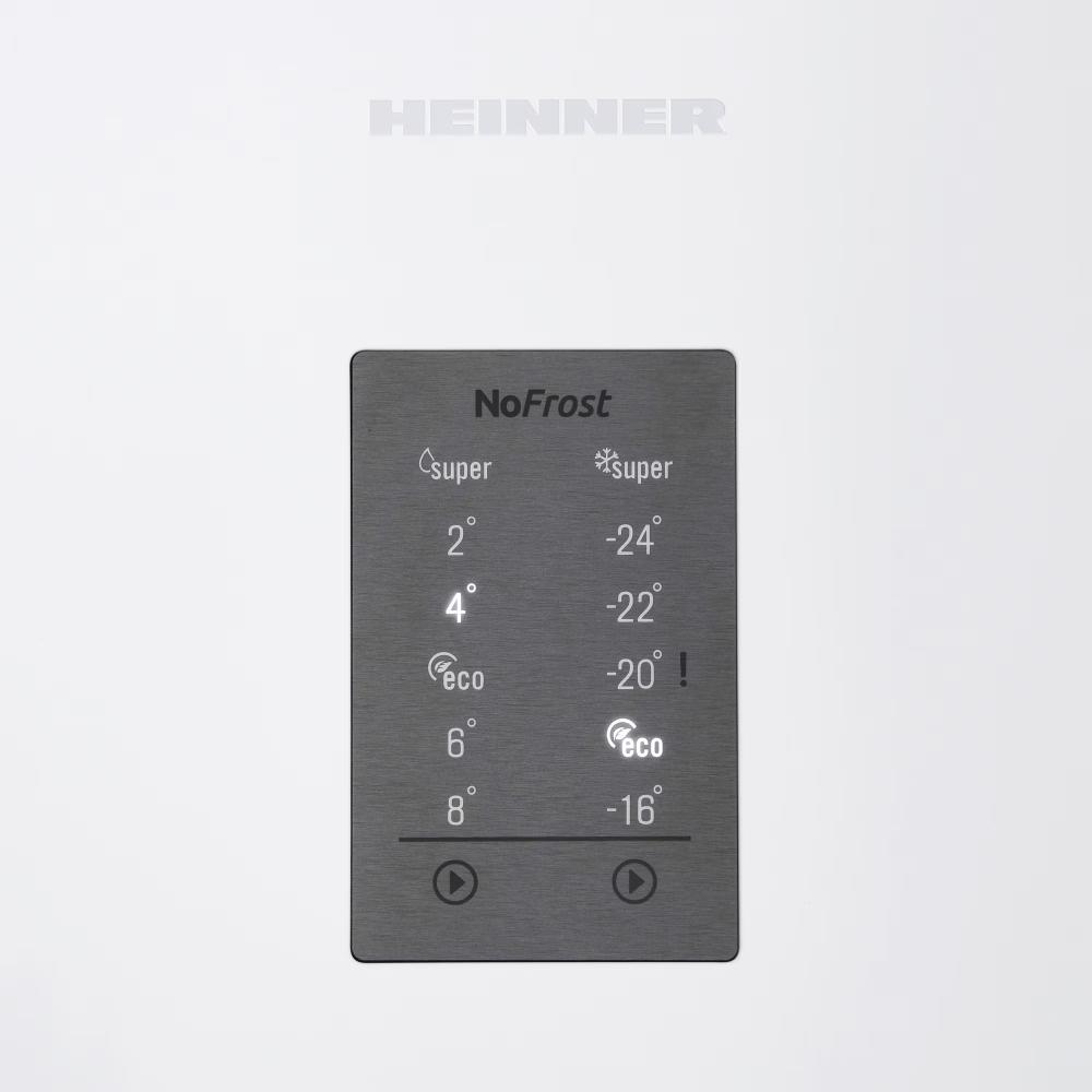 Heinner HCNF-V366E++ Combi Koelkast | No Frost Multicooling-systeem, Supervriesfunctie (8 kg/24 u), LED-display & Elektronische Bediening, 5 Jaar Garantie