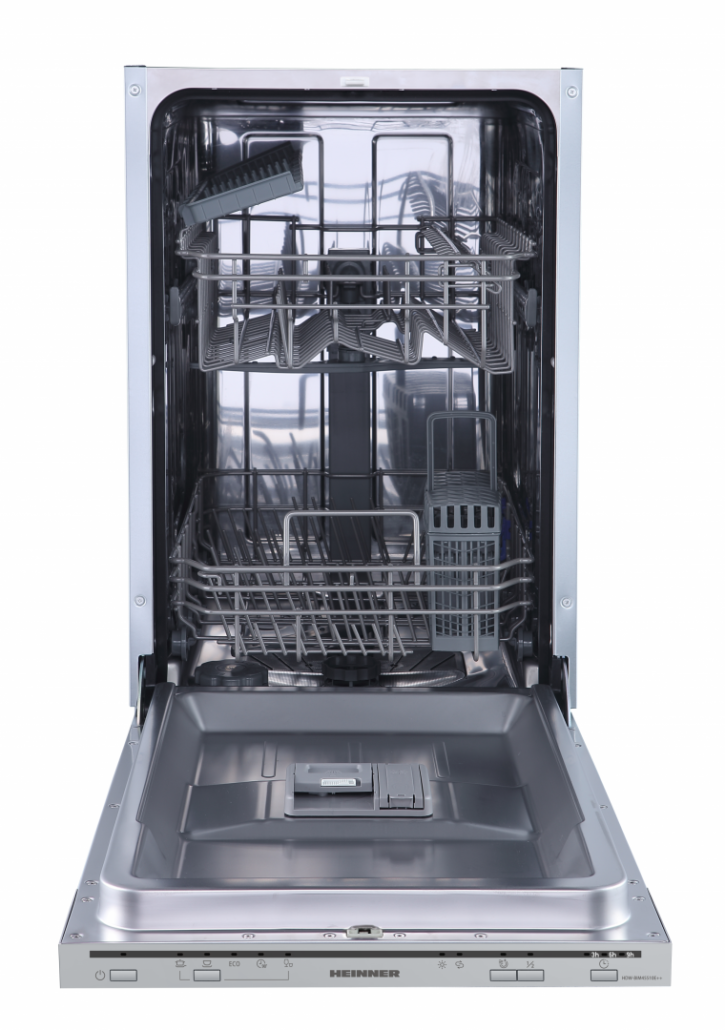 Heinner Inbouw Vaatwasser - 10 couverts - 45 cm breed - Energieklasse E - 5 Programma's - Aquastop - Bestekmandje - 5 Jaar Garantie