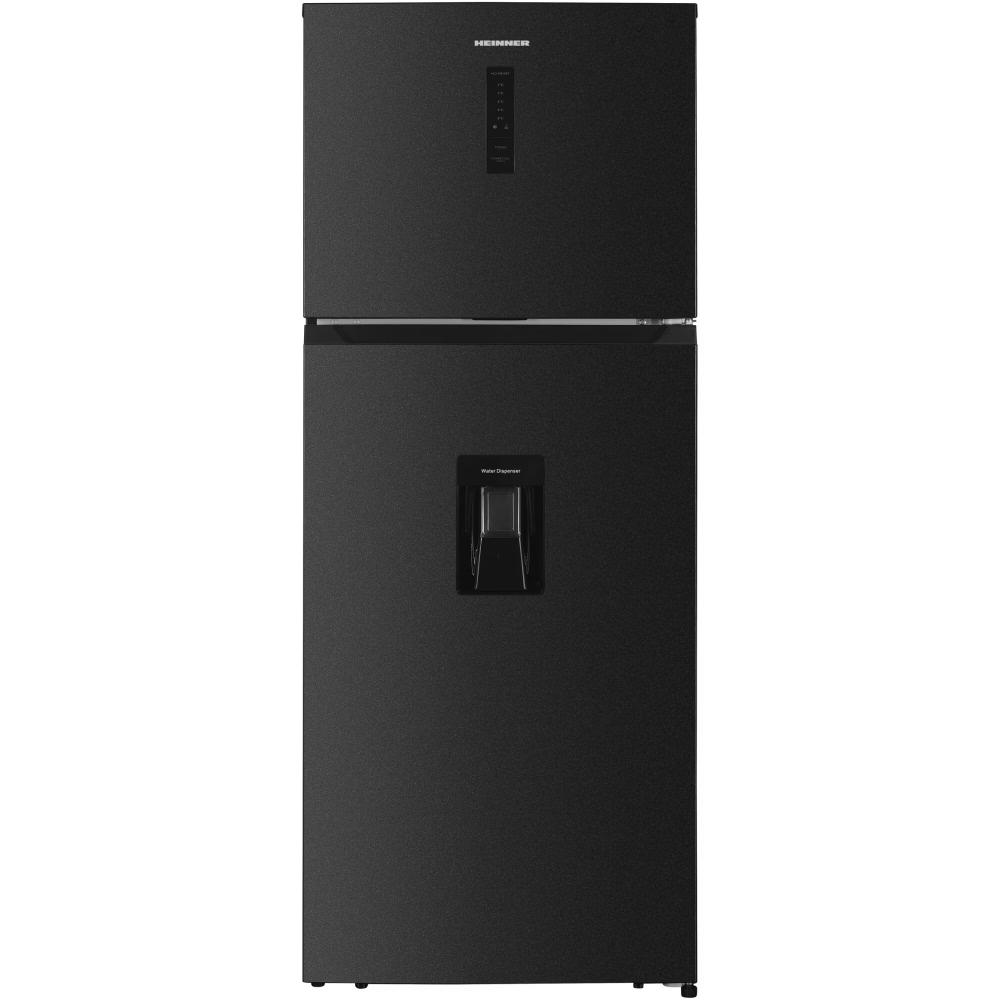 Heinner HF-HM413NFDXWDE++ combikoelkast 413 L | Full No Frost | Inverter-compressor | Waterdispenser | LED-touchdisplay | Power Cool | Donker inox-antraciet | 5 jaar garantie