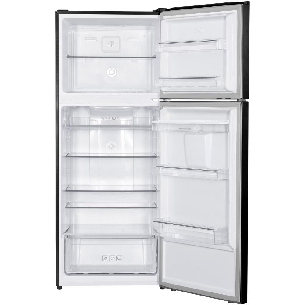 Heinner HF-HM413NFDXWDE++ combikoelkast 413 L | Full No Frost | Inverter-compressor | Waterdispenser | LED-touchdisplay | Power Cool | Donker inox-antraciet | 5 jaar garantie