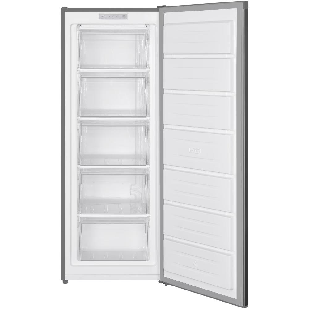 Heinner Vrijstaande Vriezer – Vrieskast 168 liter - 5 Vriesvakken - Energieklasse E - Verstelbare Thermostaat - Deur Links/Rechts - 5 Jaar Garantie - Zilver