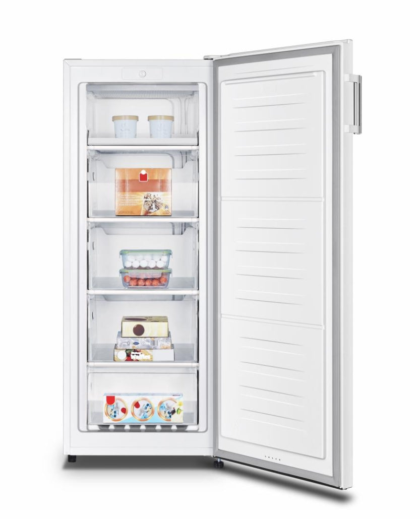 Heinner Vrijstaande Vriezer - 165 liter - 5 compartimenten en 4 laden - Energieklasse E - Vrieskast - 5 Jaar Garantie - Wit