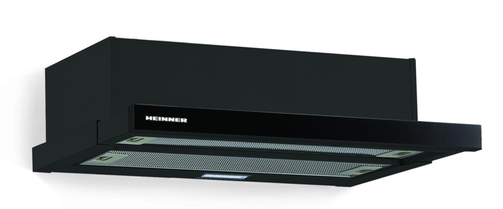 Heinner Inbouw Afzuigkap - 90 cm - 413,5 m³/u - LED-verlichting - Energieklasse C - Zwart Glas