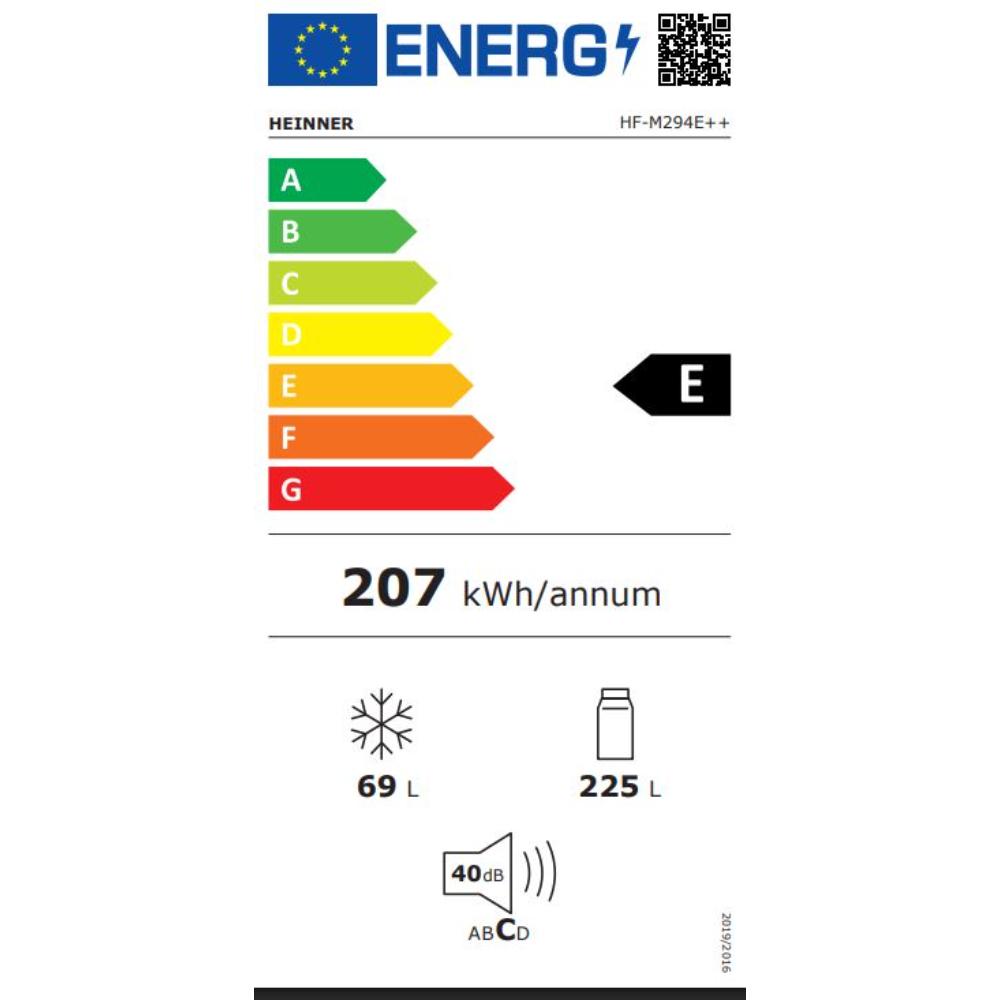 Heinner Vrijstaande Koel-vriescombinatie - 294 liter