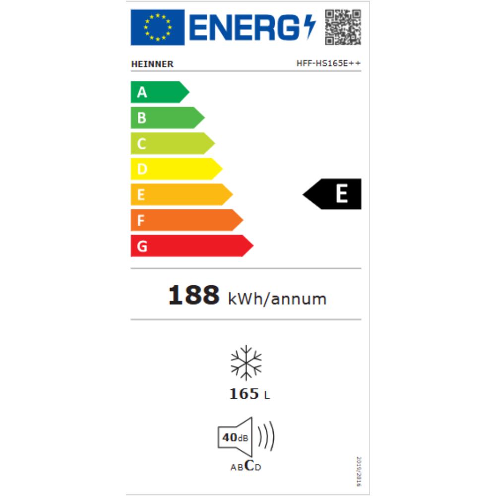 Heinner Vrijstaande Vriezer - 165 liter - 5 compartimenten en 4 laden - Energieklasse E - Vrieskast - 5 Jaar Garantie - Wit