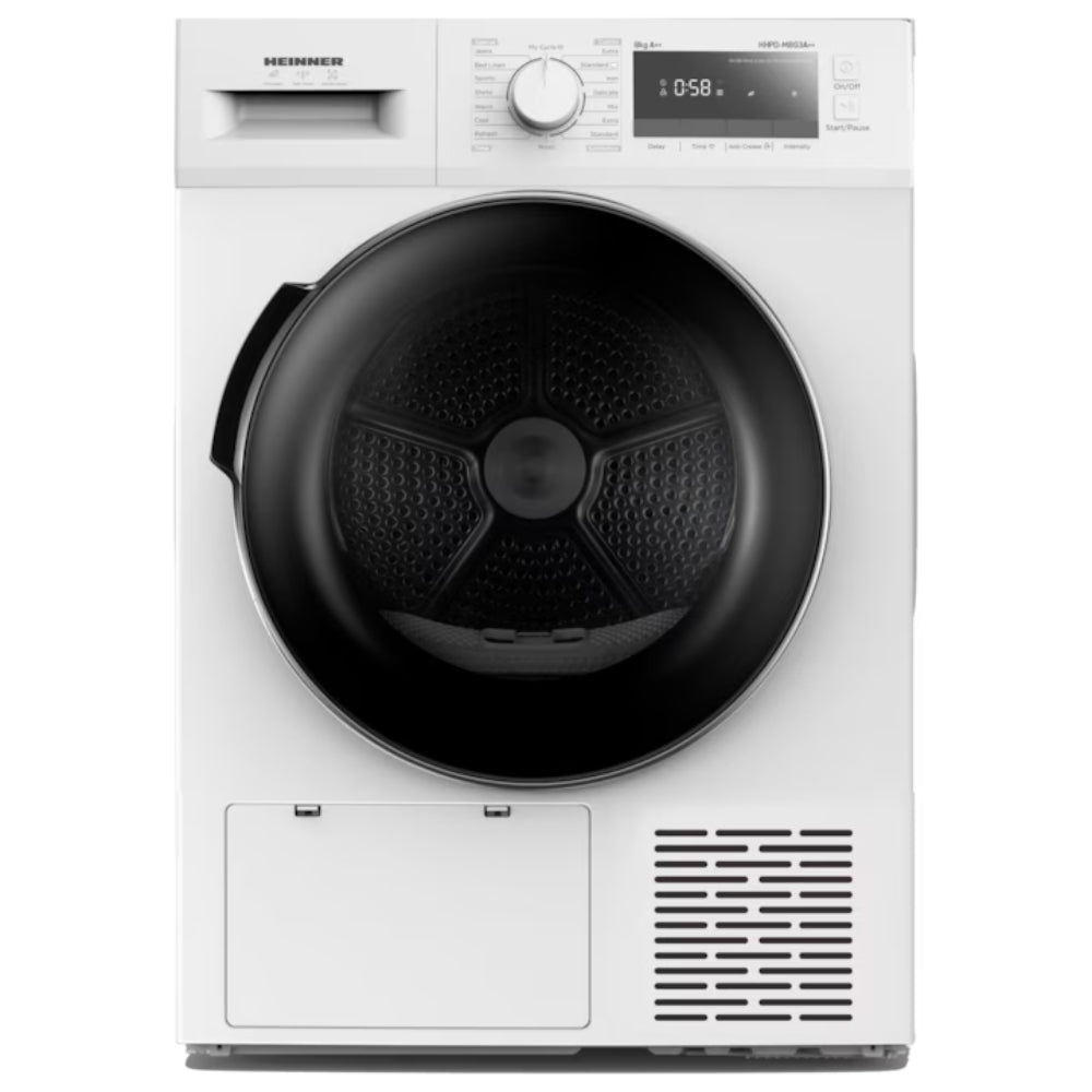 Heinner Warmtepompdroger - 16 Programma's - Antikreukfunctie - LED display
