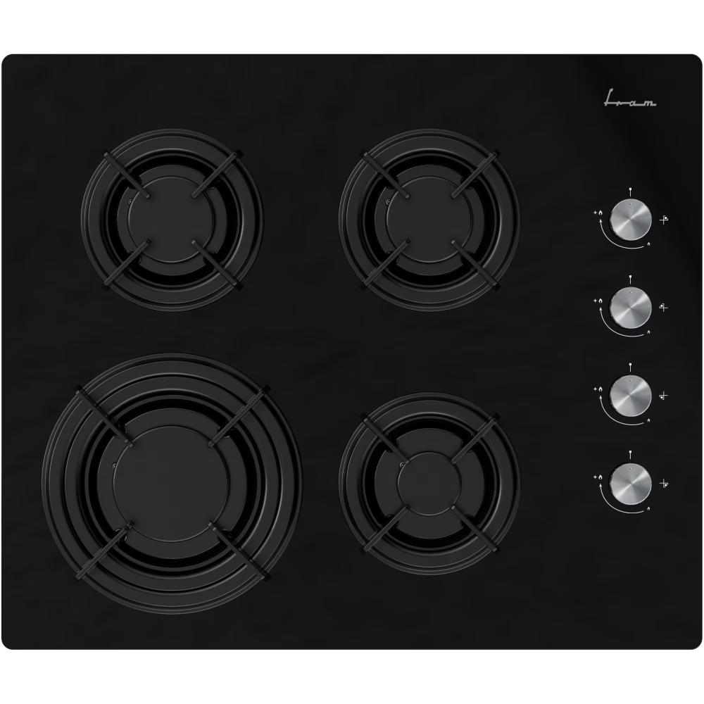 Fram FBH-M4IWF-GBK Inbouw Gaskookplaat 60cm – Zwart Glas, Wokbrander, Vlambeveiliging, 5 Jaar