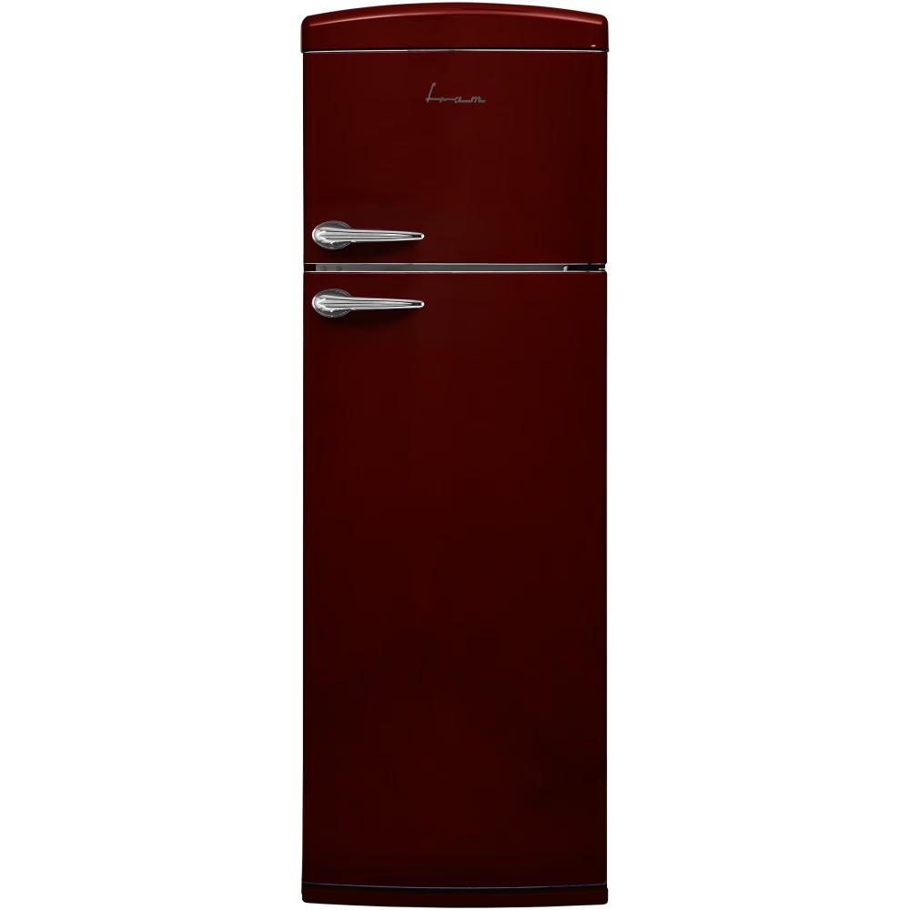 Fram – Koel‑vriescombinatie – 311 L, Energieklasse E – Mechanische thermostaat – LED‑verlichting – Bordeaux