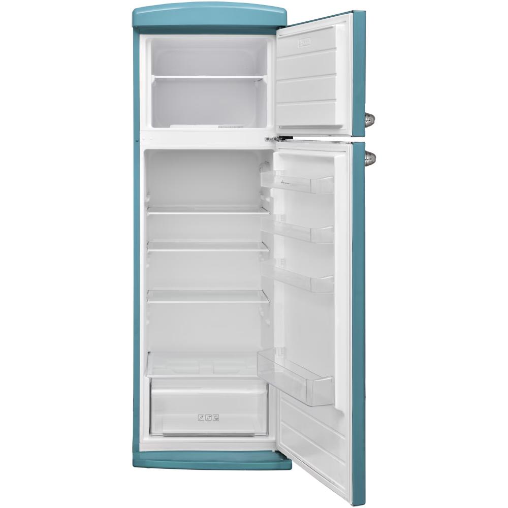 Fram – Koel‑vriescombinatie – 311 L, Energieklasse E – Mechanische thermostaat – LED‑verlichting – Bordeaux