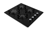 Heinner HBH-M402IEGBK Inbouw Gaskookplaat 4-pits Zwart Glas