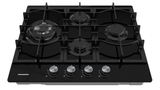 Heinner HBH-M452IWFGBK Inbouw Gaskookplaat 4-pits Zwart Glas
