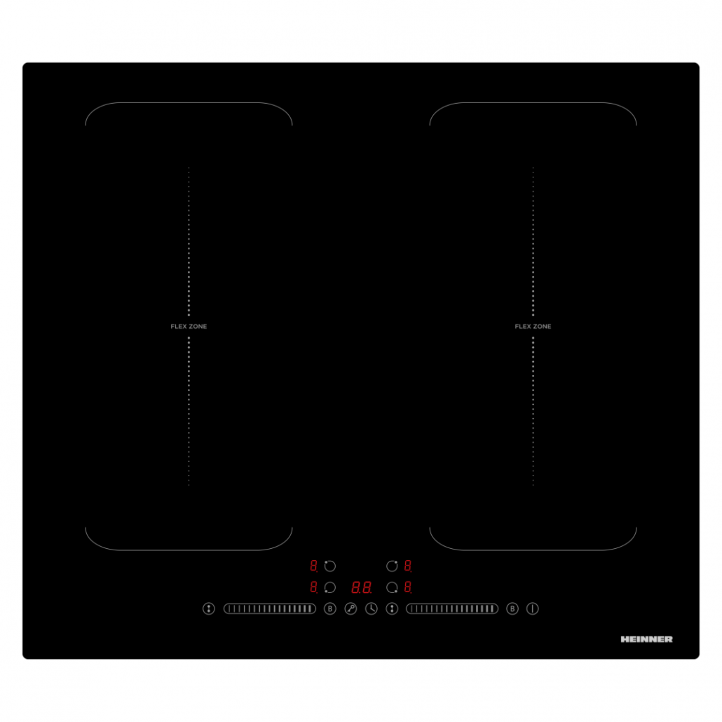Heinner Inbouw Inductiekookplaat - 60 cm - 4 Kookzones - Boostfunctie - Slider Touchbediening - Timer - Kinderslot - Automatische Panherkenning - Zwart