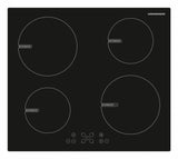 Heinner HBHI-V591BTC Inbouw Kookplaat Inductie – 60 cm – 4 kookzones – Boostfunctie – Touchbediening – Timer – Kinderslot – Zwart Glas