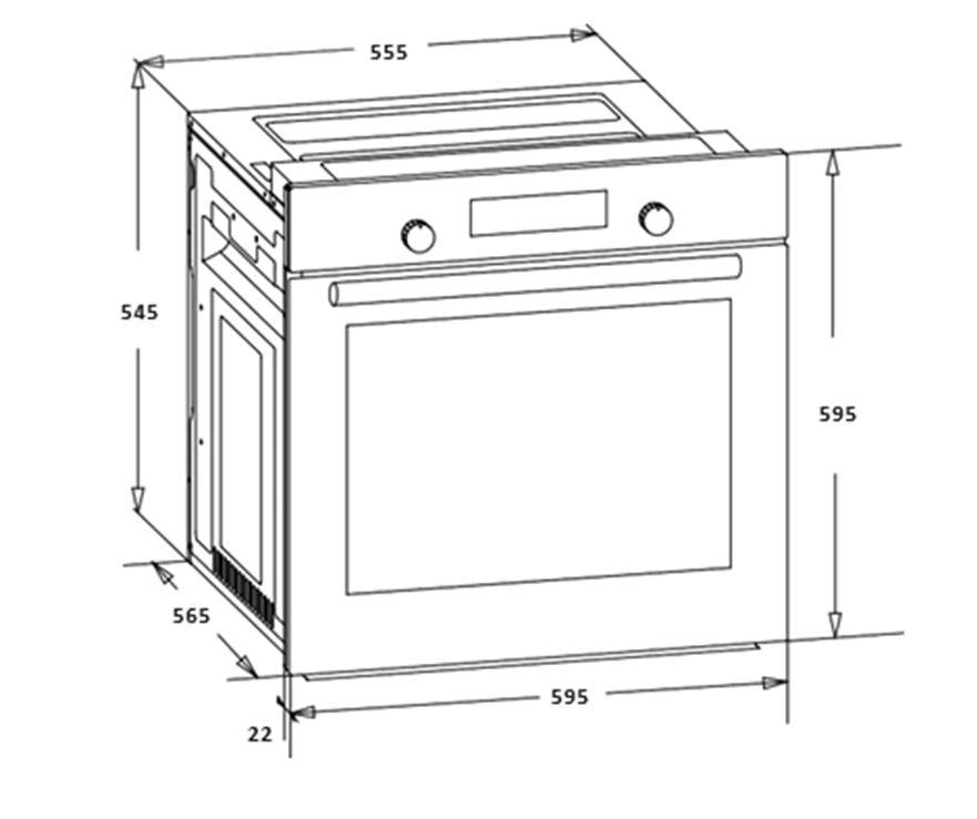 Heinner HBO-S569LDTGC-GBK oven 56 l Roestvrijstaal