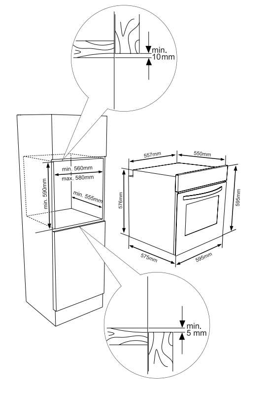 Heinner HBO-V659GCD-IX oven 65 l Roestvrijstaal