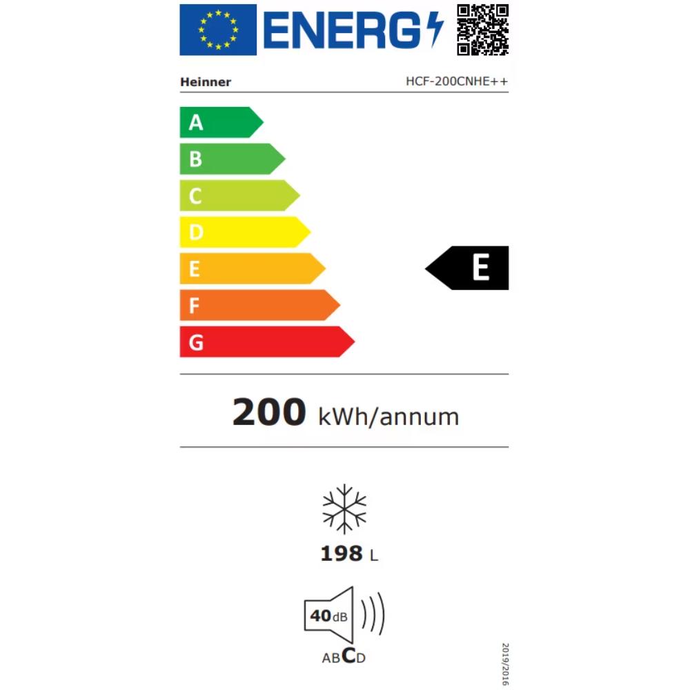 Heinner Vrijstaande Vrieskist op Wieltjes - 198 liter - Dual-Mode Koel-/Vriesfunctie - Invertercompressor - Energieklasse E - LED Display - 5 Jaar Garantie - Wit