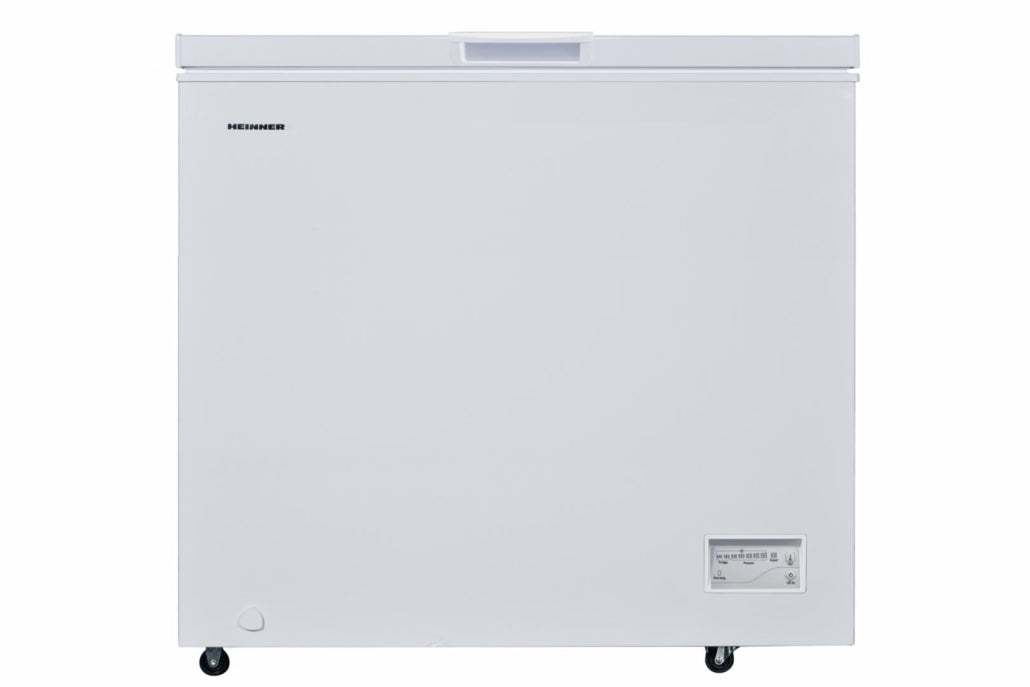 Heinner Vrijstaande Vrieskist op Wieltjes - 198 liter - Dual-Mode Koel-/Vriesfunctie - Invertercompressor - Energieklasse E - LED Display - 5 Jaar Garantie - Wit