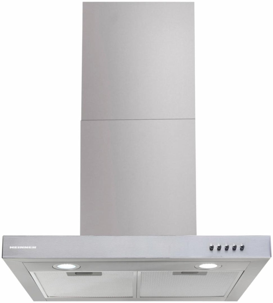 Heinner Afzuigkap Wandschouw - 60 cm - T-vorm - 3 Standen - Max. Zuigkracht 308 m³/h - LED Verlichting - 65W - RVS - Zilver
