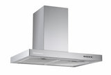Heinner Afzuigkap Wandschouw - 60 cm - T-vorm - 3 Standen - Max. Zuigkracht 308 m³/h - LED Verlichting - 65W - RVS - Zilver