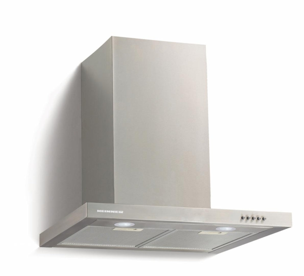 Heinner Wandschouw Afzuigkap - 60 cm - 568,4 m³/u - 3 standen - LED-verlichting - Energieklasse A+ - RVS - Zilver