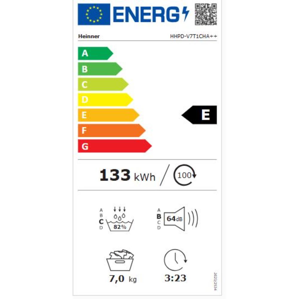 Heinner Warmtepompdroger  – 15 Programma’s – LED Display